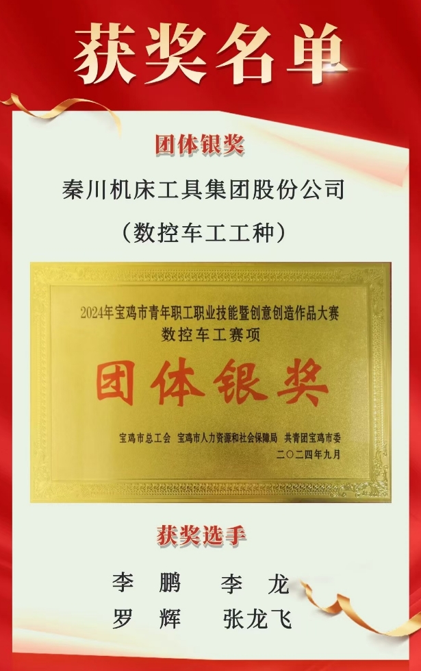 【群團(tuán)工作】喜報(bào)！秦川青年在寶雞市青年職工職業(yè)技能暨創(chuàng)意創(chuàng)造作品大賽中斬獲佳績(jī)！